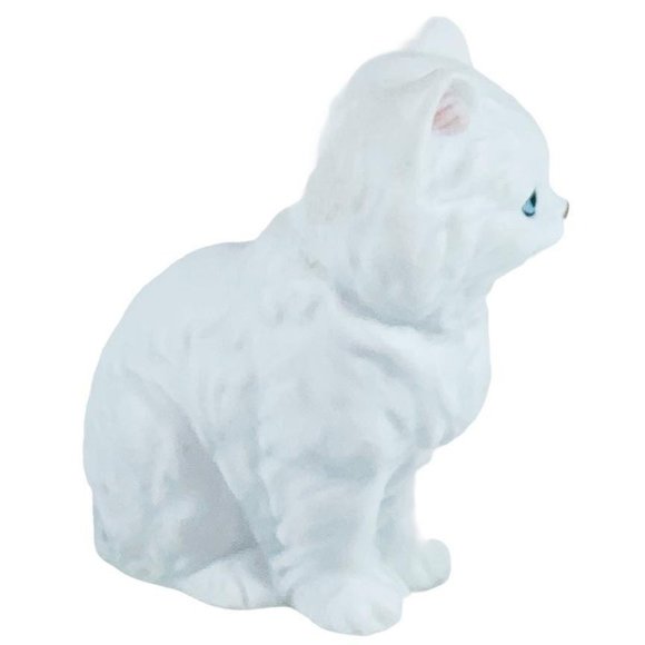 *SOLD* Lefton August Birthstone White Kitten Cat #07593 No Necklace AS IS - Picture 3 of 7